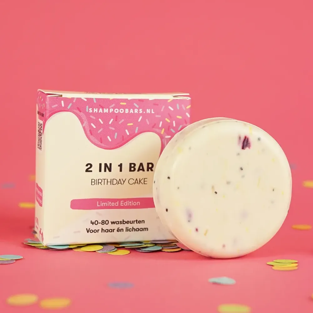 Shampoo Bars Haarverzorging/Shampoo En Conditioner|Lichaamsverzorging/Douche En Bad>2-in-1 Bar Birthday Cake - 60g