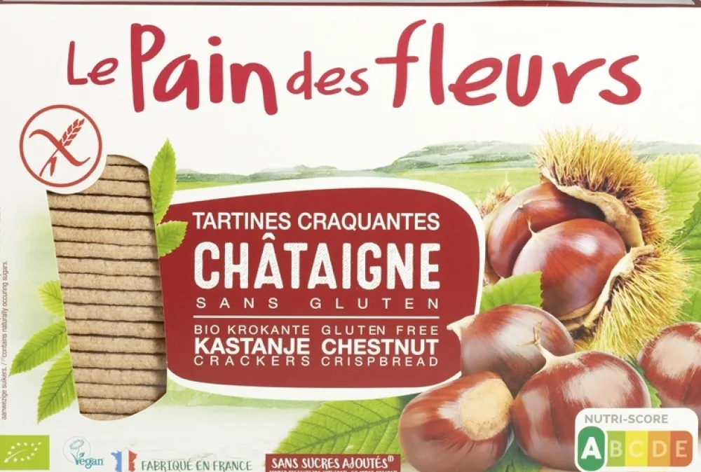 Le Pain des Fleurs Crackers En Wafels>Kastanjecrackers Voordeelverpakking - 300g - BIO