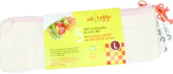 Ah! Table! Wax Wraps En Katoenen Zakjes|Bewaren En Meenemen>Katoenen zakjes voor groenten en fruit - L - 30x33cm - 5 stuks - BIO