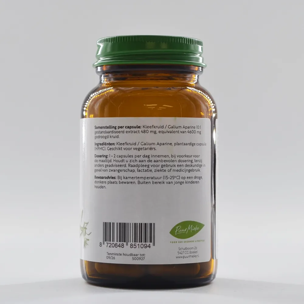 Puur Mieke Specials|Puur Mieke Supplementen>Kleefkruid - Galium Aparine - 460mg - 60 caps