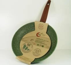 Natura Induction Koekenpan Zonder Teflon>Koekenpan 32cm met hout-look greep - VegeTek