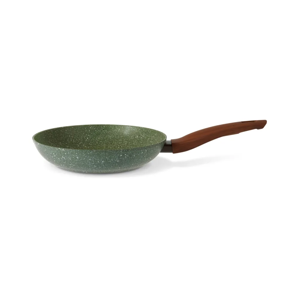 Natura Induction Koekenpan Zonder Teflon>Koekenpan 20cm met hout-look greep - VegeTek