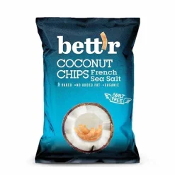 Bett'r Chips & Zoutjes>Kokos Chips Frans Zeezout - 40gr - BIO