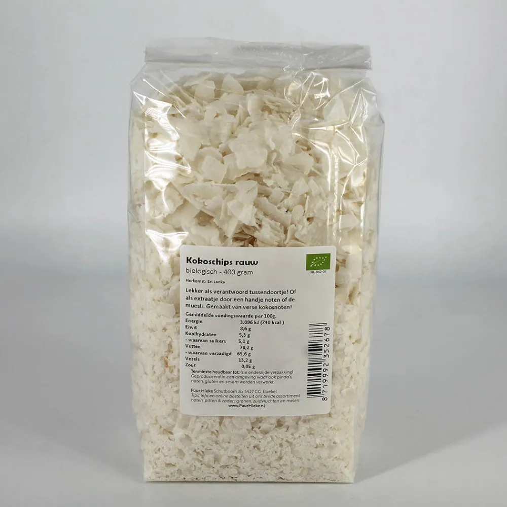 Puur Mieke Paleo Aip|Kokosproducten>Kokosnippers rauw - 400g - BIO