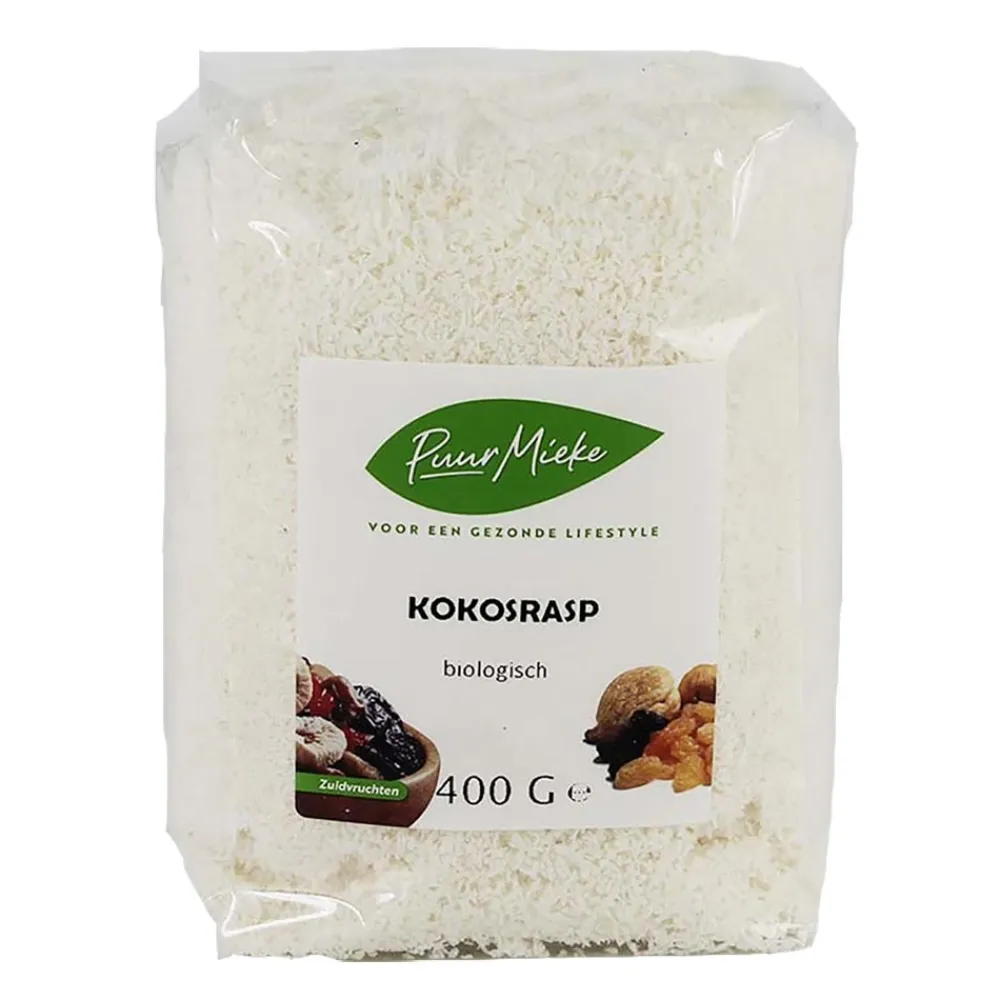 Puur Mieke Paleo Aip|Kokosproducten>Kokosrasp - 400g - BIO
