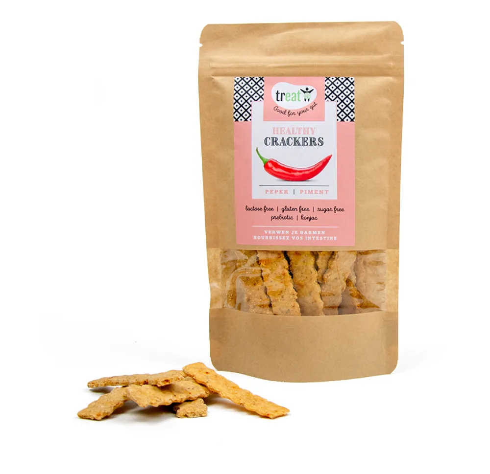 Treat Chips & Zoutjes|Paleo Koekjes>KPNI Crackers Peper - 80g -