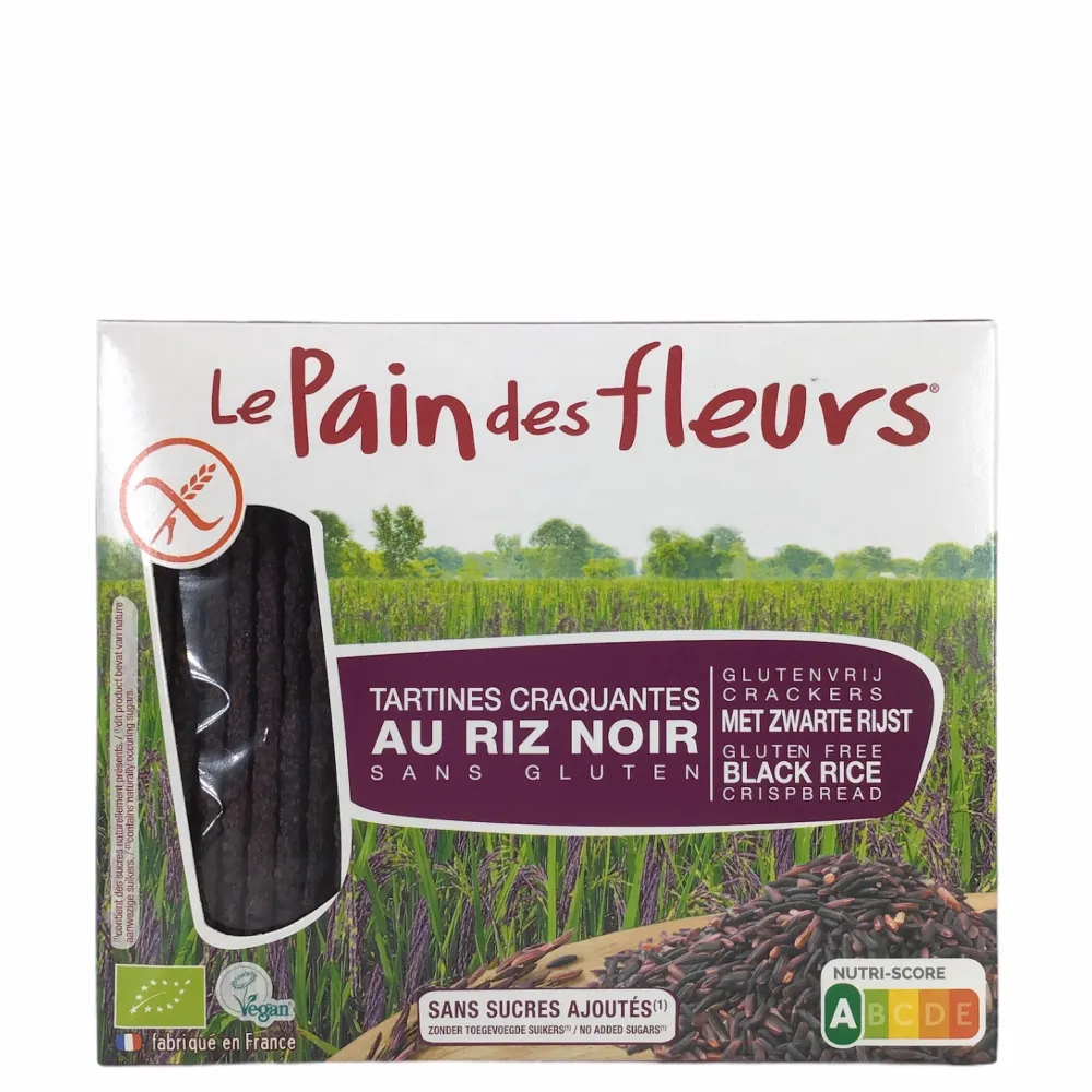 Le Pain des Fleurs Crackers En Wafels>Krokante crackers zwarte rijst - 150gr - BIO