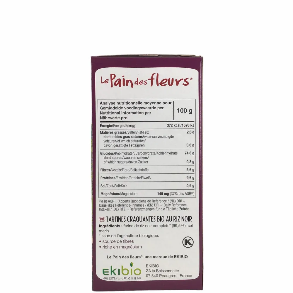 Le Pain des Fleurs Crackers En Wafels>Krokante crackers zwarte rijst - 150gr - BIO