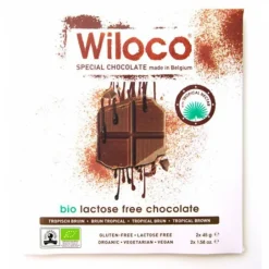 Wiloco Chocolade>Lactosevrije Chocoladereep 'Melk' - 90g - BIO