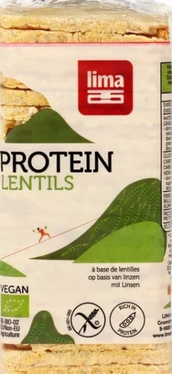 Lima Spieren|Peulvruchten>Linzen proteïne wafels - 100g - BIO