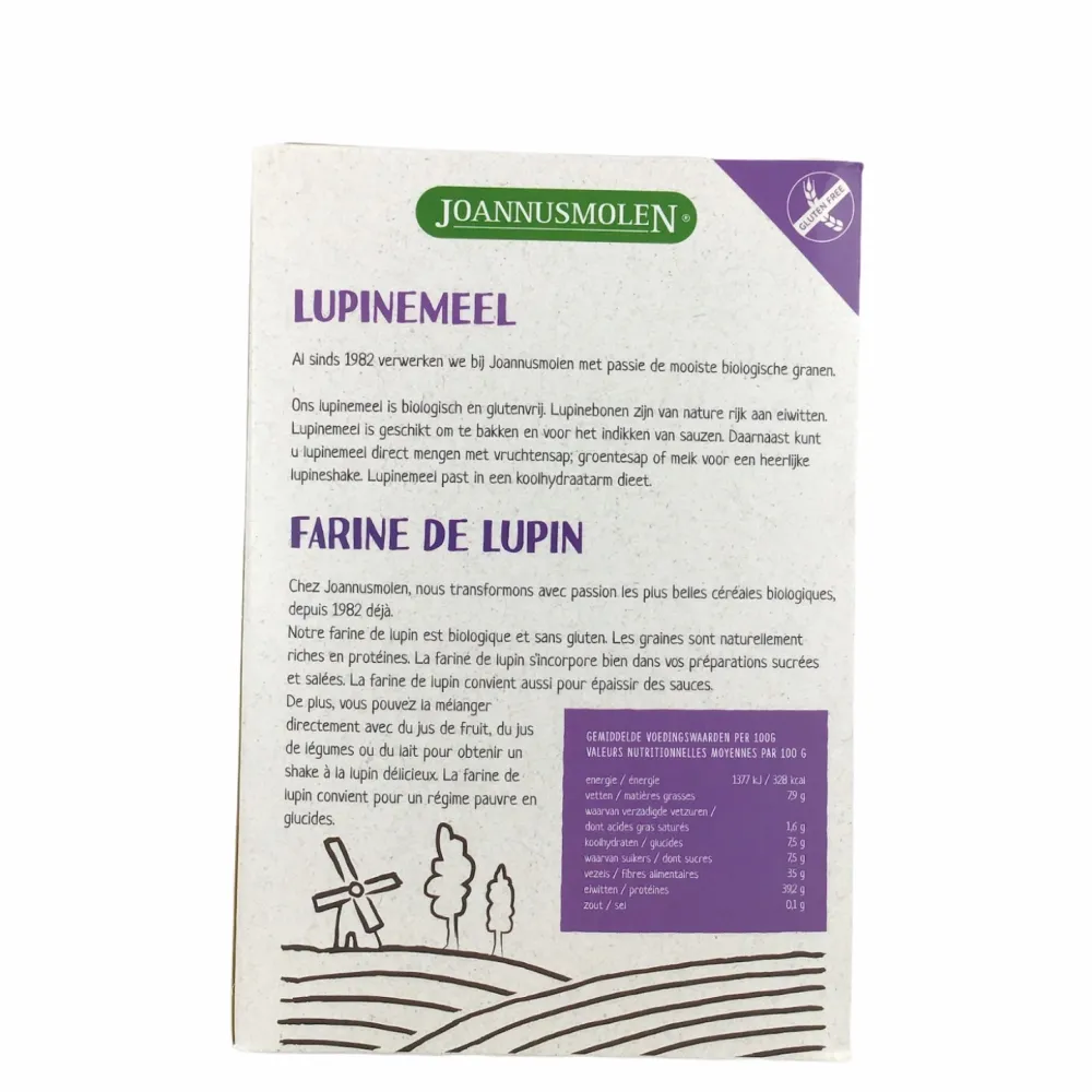 Joannusmolen Glutenvrij Meel|Bindmiddelen>Lupinemeel 200gr - BIO