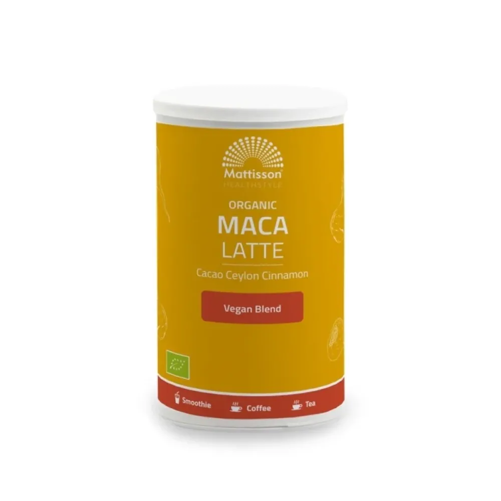 Mattisson Energie Poeder/Maca Poeder|Koffievervangers & Latte's>Maca Latte Cacao Ceylon Kaneel - 160g - BIO