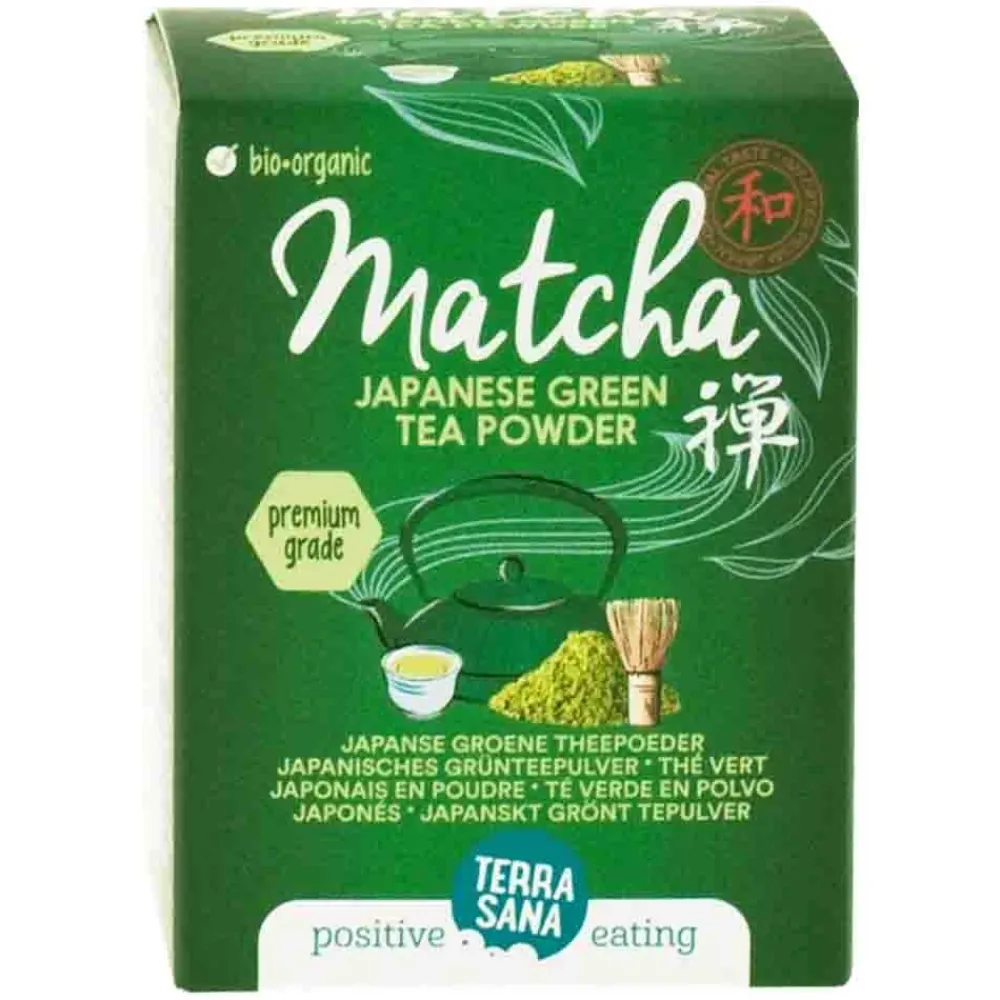 Terrasana Thee|Koffievervangers & Latte's>Matcha Groene Thee Poeder - Premium Grade - 30g - BIO