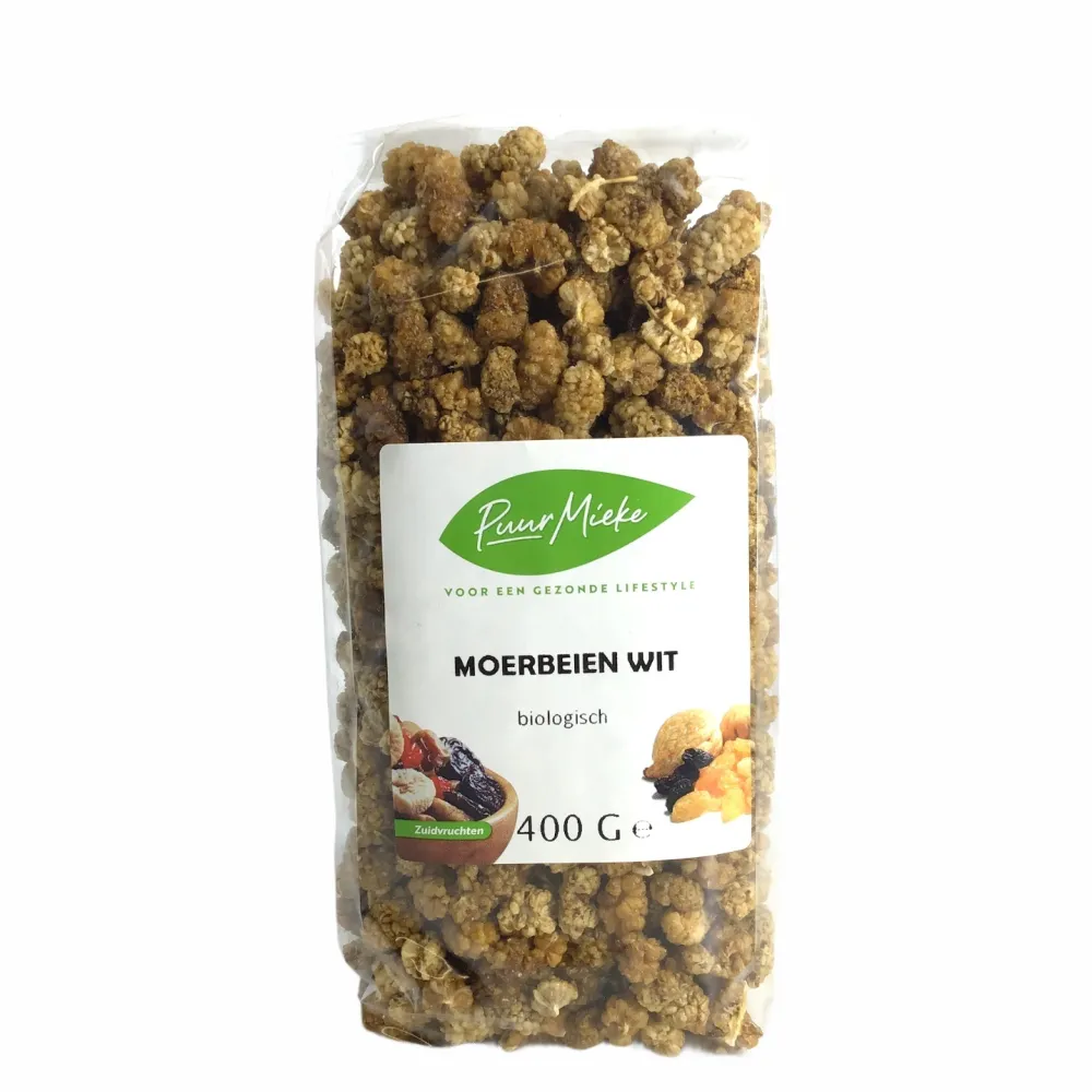 Puur Mieke Bessen En Zuidvruchten|Paleo Aip>Moerbeien wit - 400g - BIO