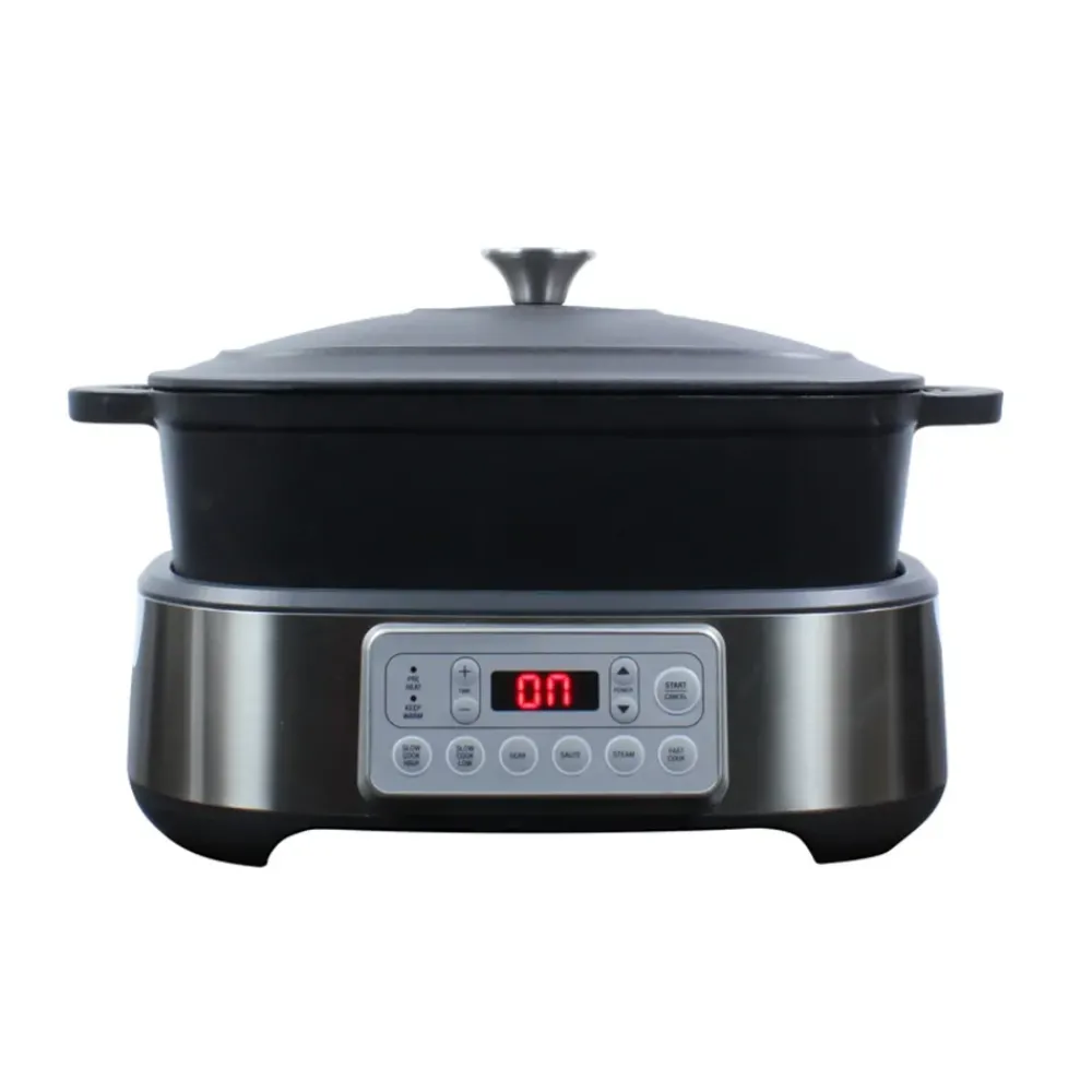 Wartmann Slowcooker / Multicooker|Braadpan>Multicooker / Slowcooker - Gietijzer - Zwart - 5,5l