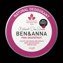 Ben & Anna Deodorant>Natuurlijke Deodorant Creme - Pink Grapefruit - 45gr