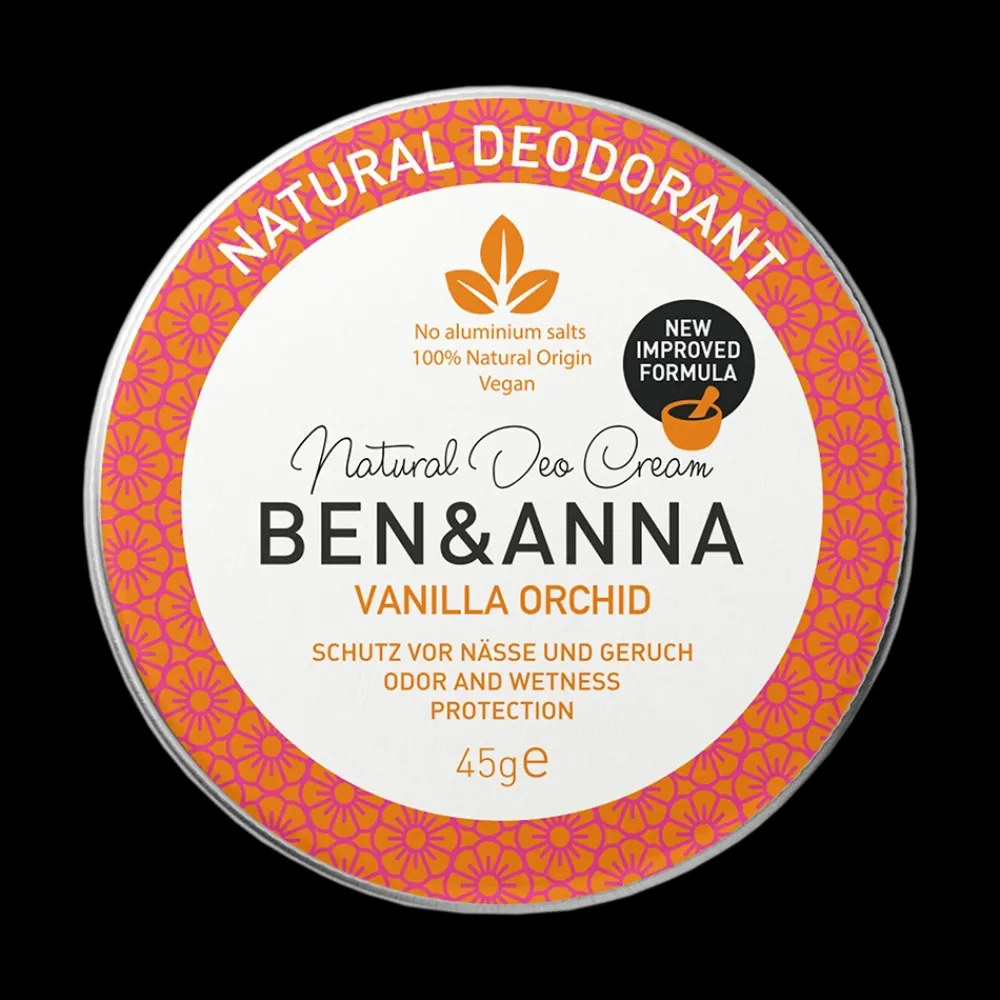 Ben & Anna Deodorant>Natuurlijke Deodorant Creme - Vanilla Orchid - 45gr