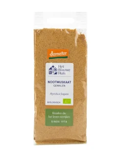 Het Blauwe Huis Kruiden & Specerijen>Nootmuskaat (gemalen) - 20gr - BIO