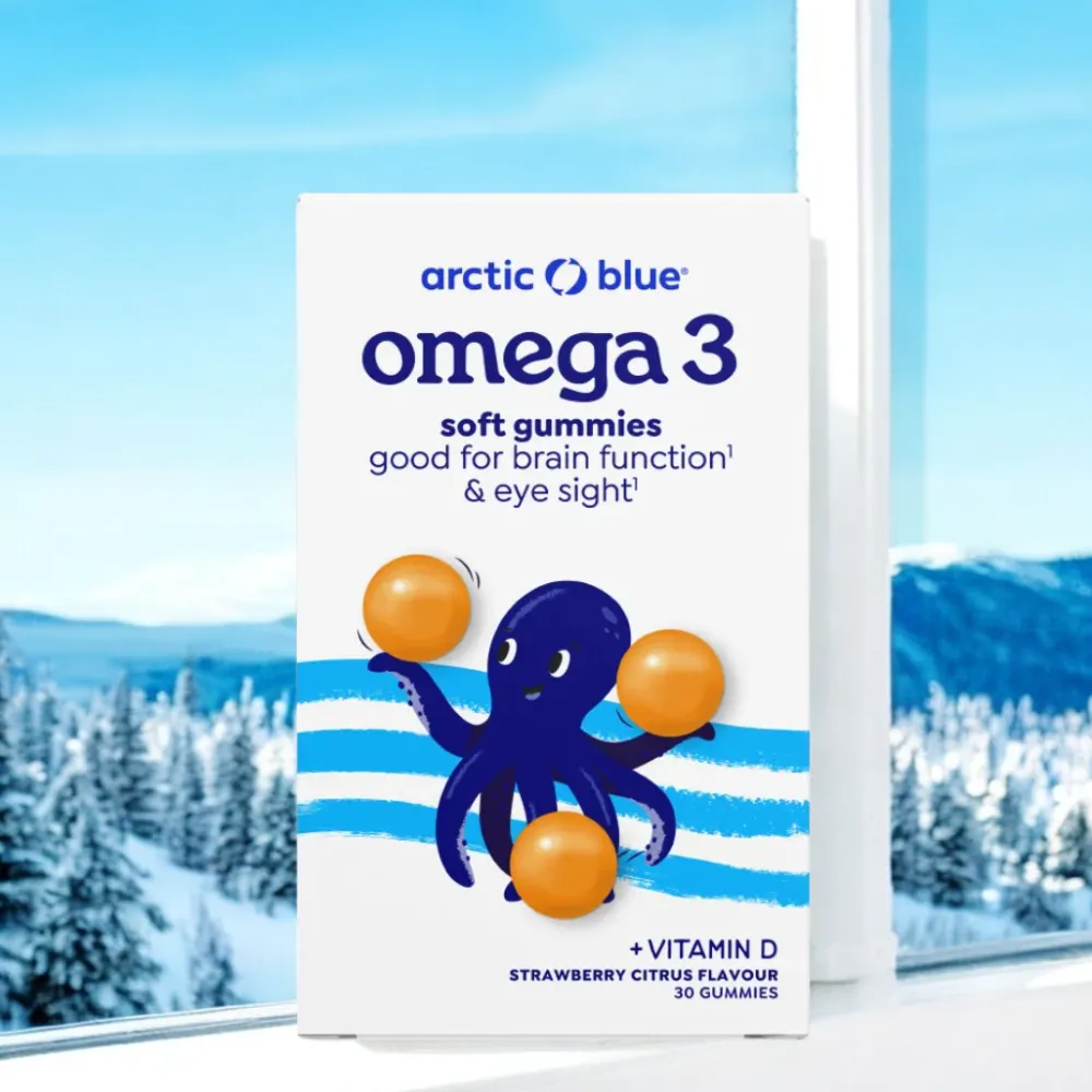 Arctic Blue Immuunsysteem|Hart & Bloedvaten>Omega-3 Soft Gummies - Aardbei-Citrus- 30st