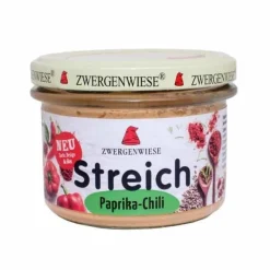Zwergenwiese Hartige Spreads>Paprika-Chili Spread - 180g - BIO