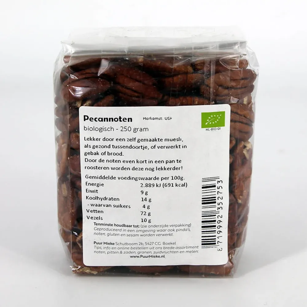 Puur Mieke Fruit & Noten|Biologische Noten>Pecannoten - 250g - BIO