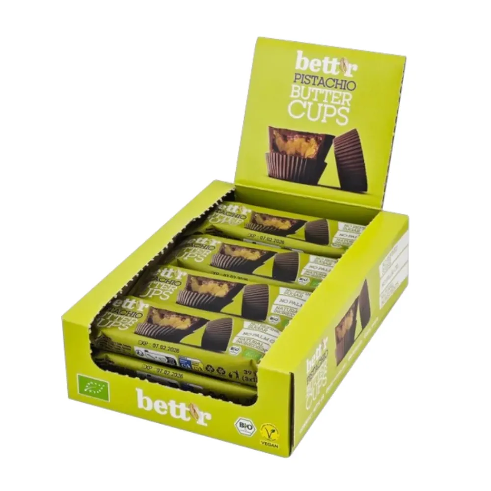 Bett'r Chocolade>Pistache Butter Cups - 39g - BIO