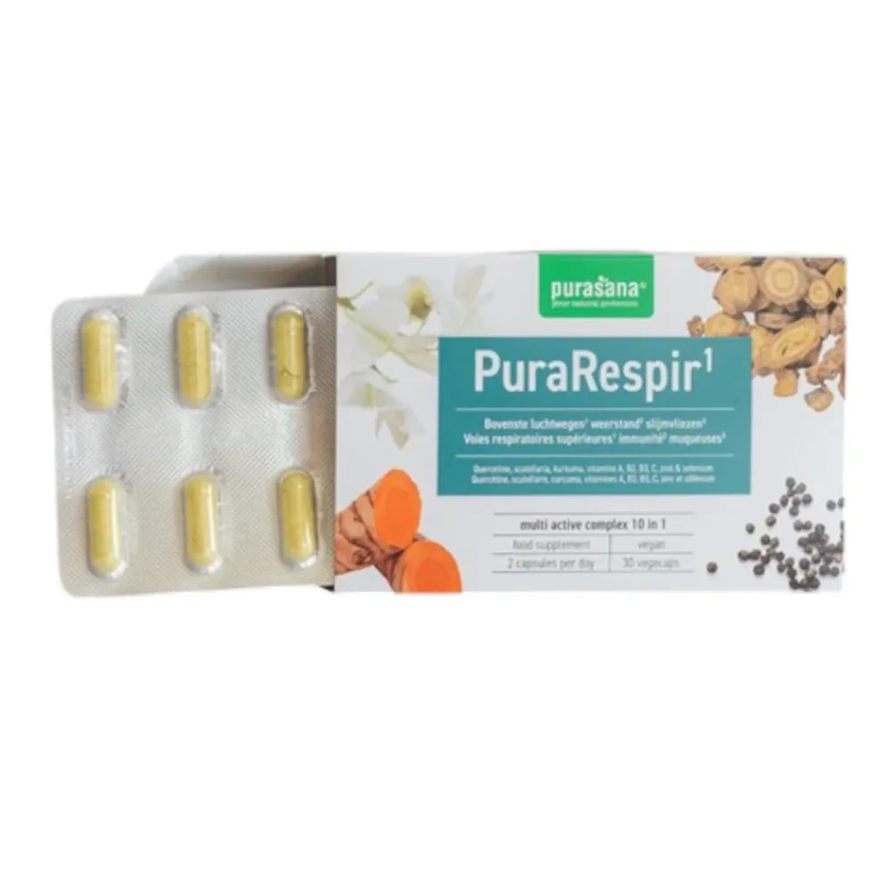 Purasana Immuunsysteem|Overige Vitamines>PuraRespir - 30vcaps