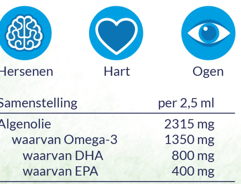 Arctic Blue Ogen|Hart & Bloedvaten>Pure Algenolie - DHA & EPA - 150ml - Vegan