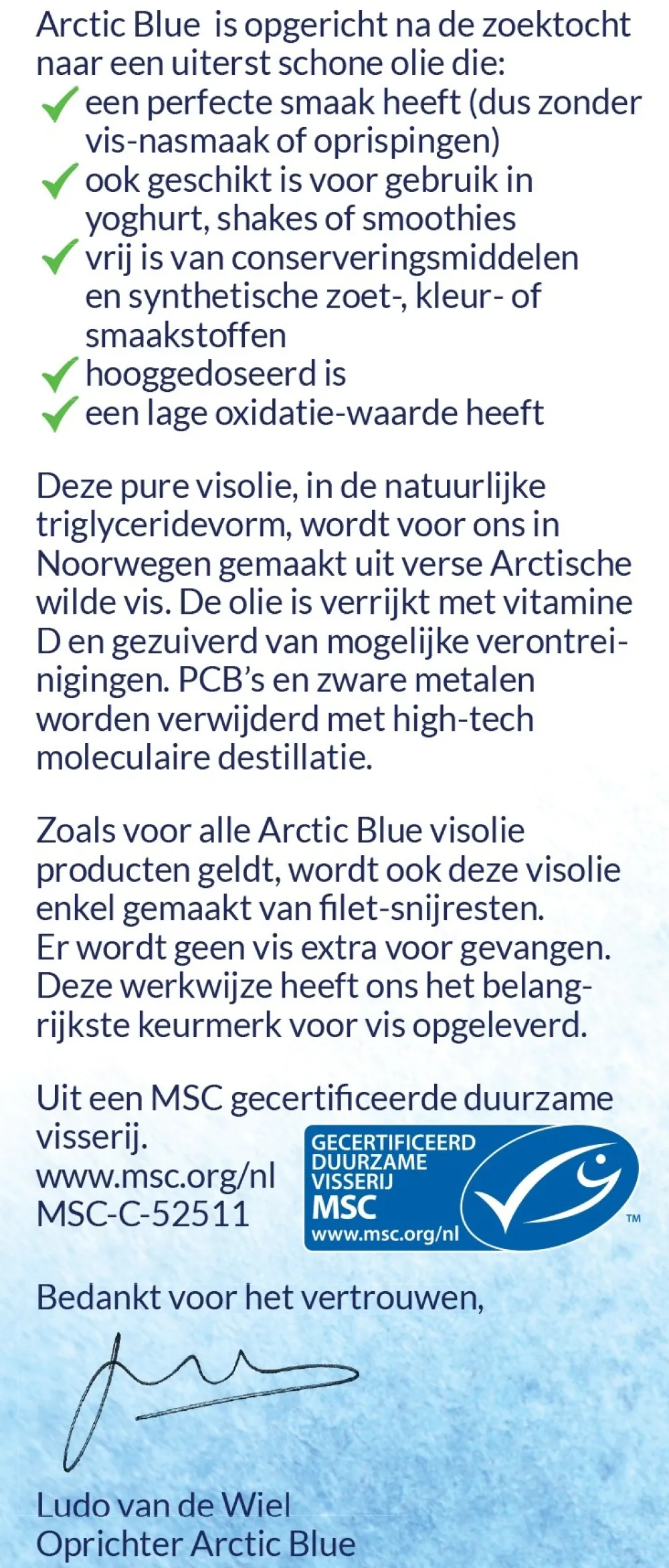 Arctic Blue Hart & Bloedvaten|Hersenen>Pure Arctische Visolie MSC + vitamine D - 250ml