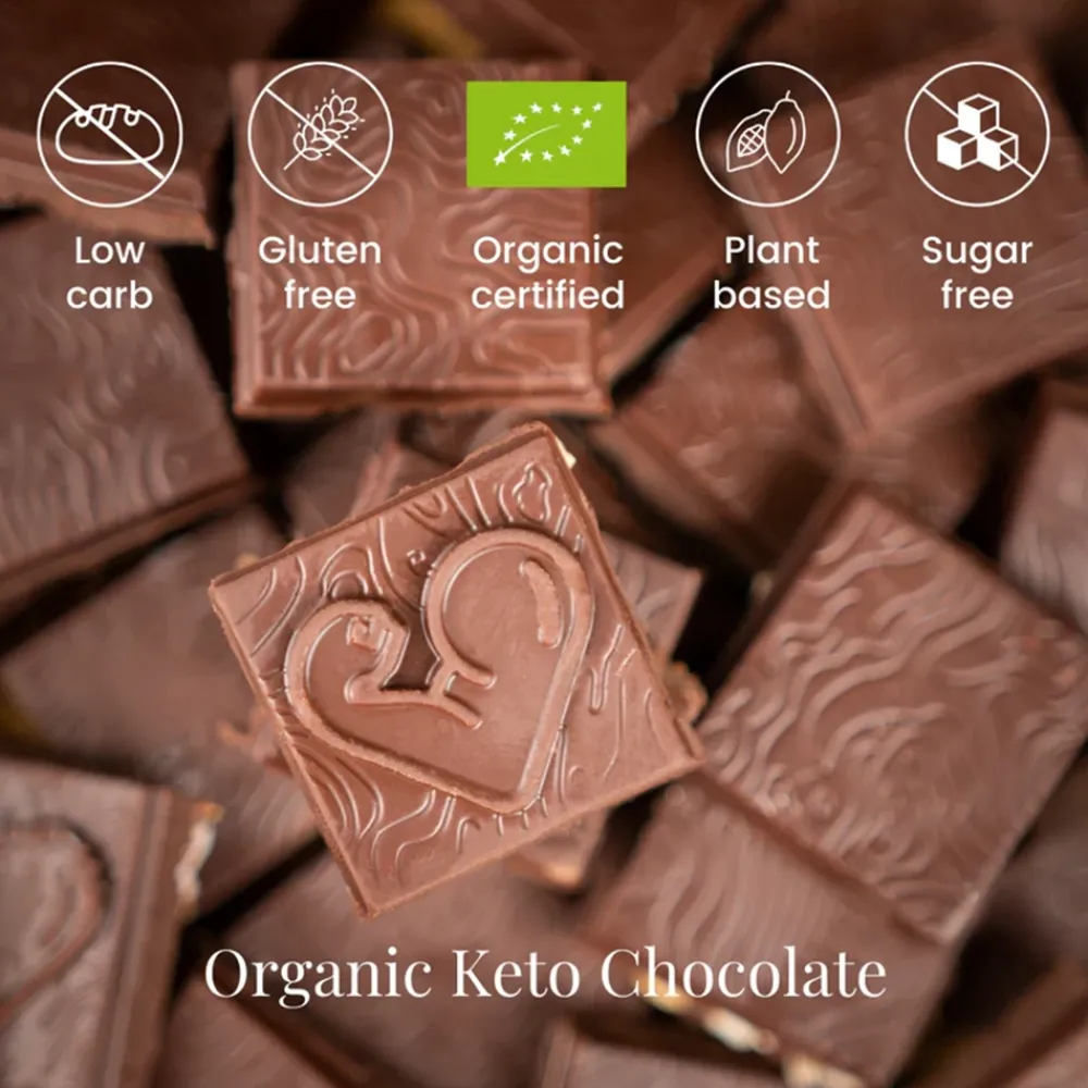 Funky Fat Choc Chocolade|Cacao>Pure Chocolade met Hazelnoot en MCT - BIO