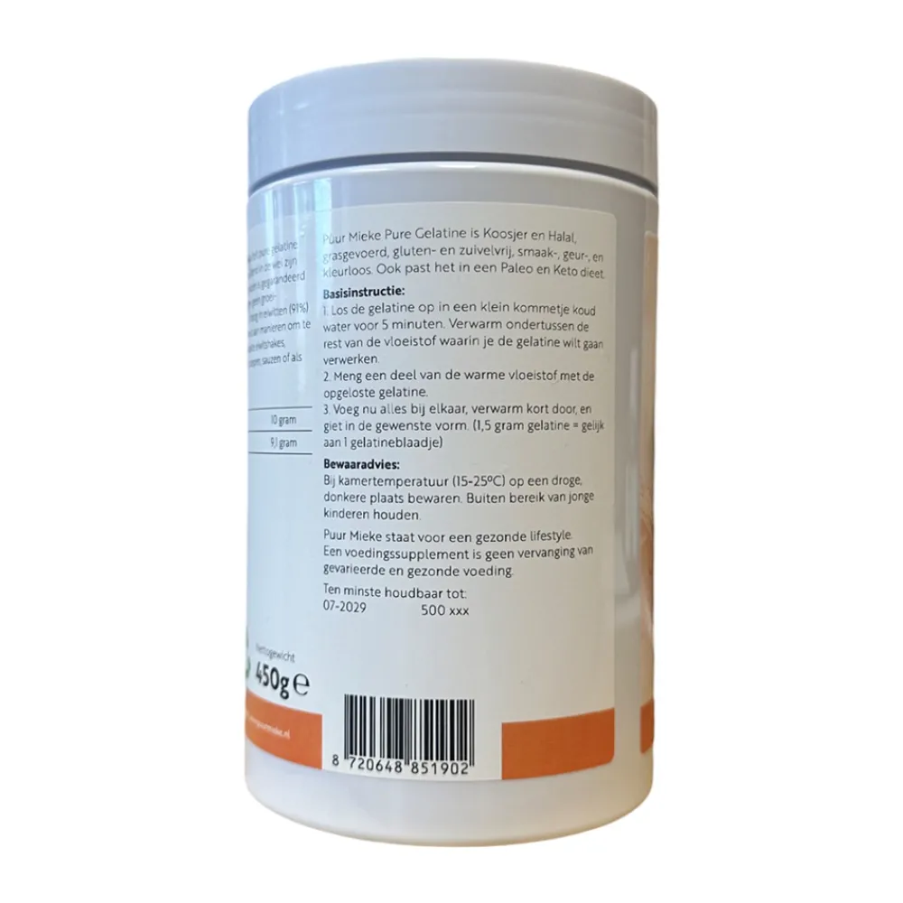 Puur Mieke Gelatine|Puur Mieke Collageen Poeder>Pure Gelatine - 450g