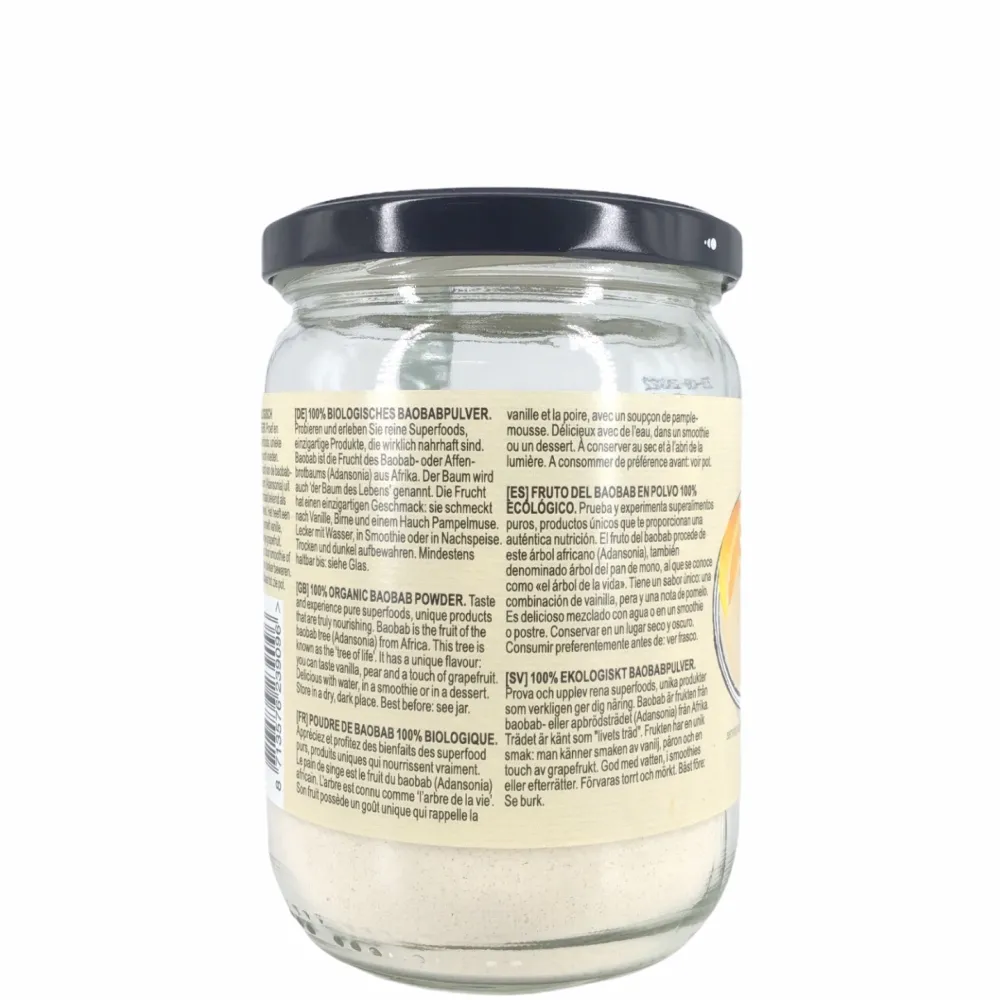 Terrasana Zoetstoffen|Zoetstof Poeder>RAW Baobab Poeder (in glas) 190g - BIO