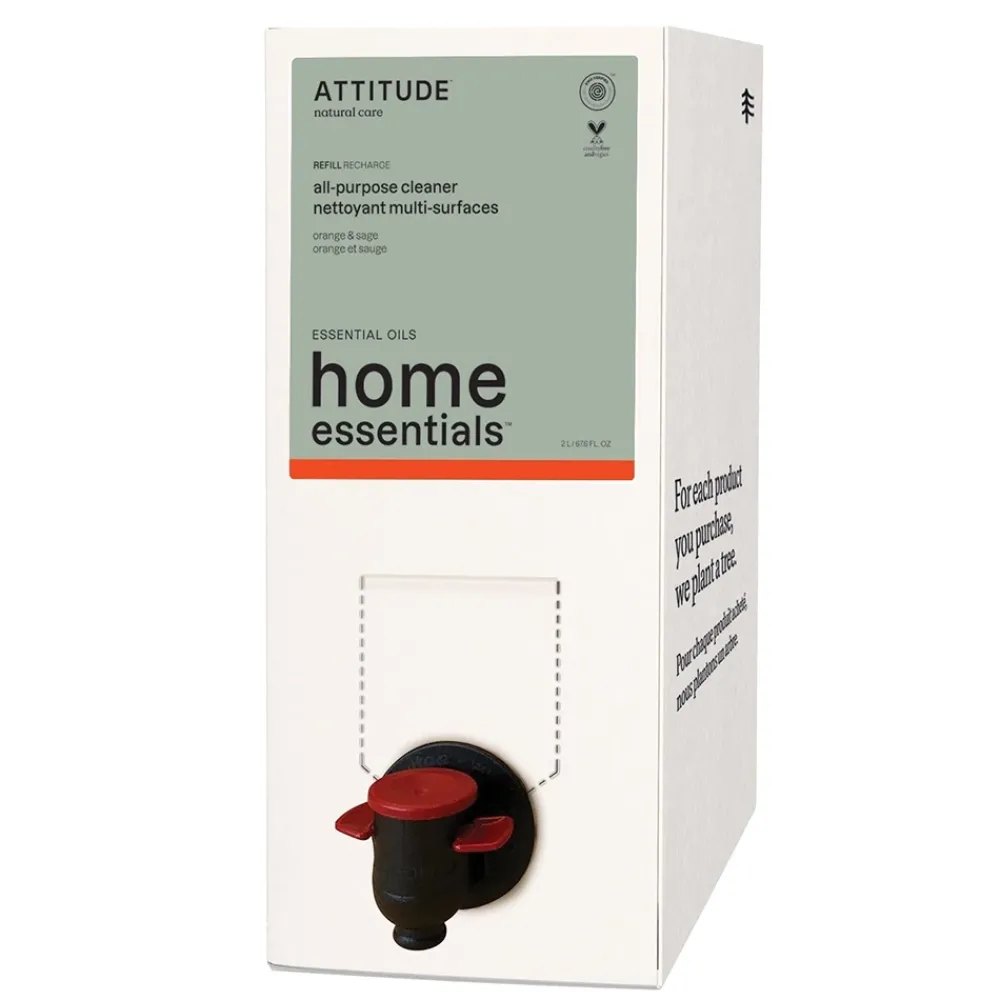 ATTITUDE Schoonmaakproducten|Schoonmaakproducten>Refill - Allesreiniger - Sinaasappel & Salie - 2000ml