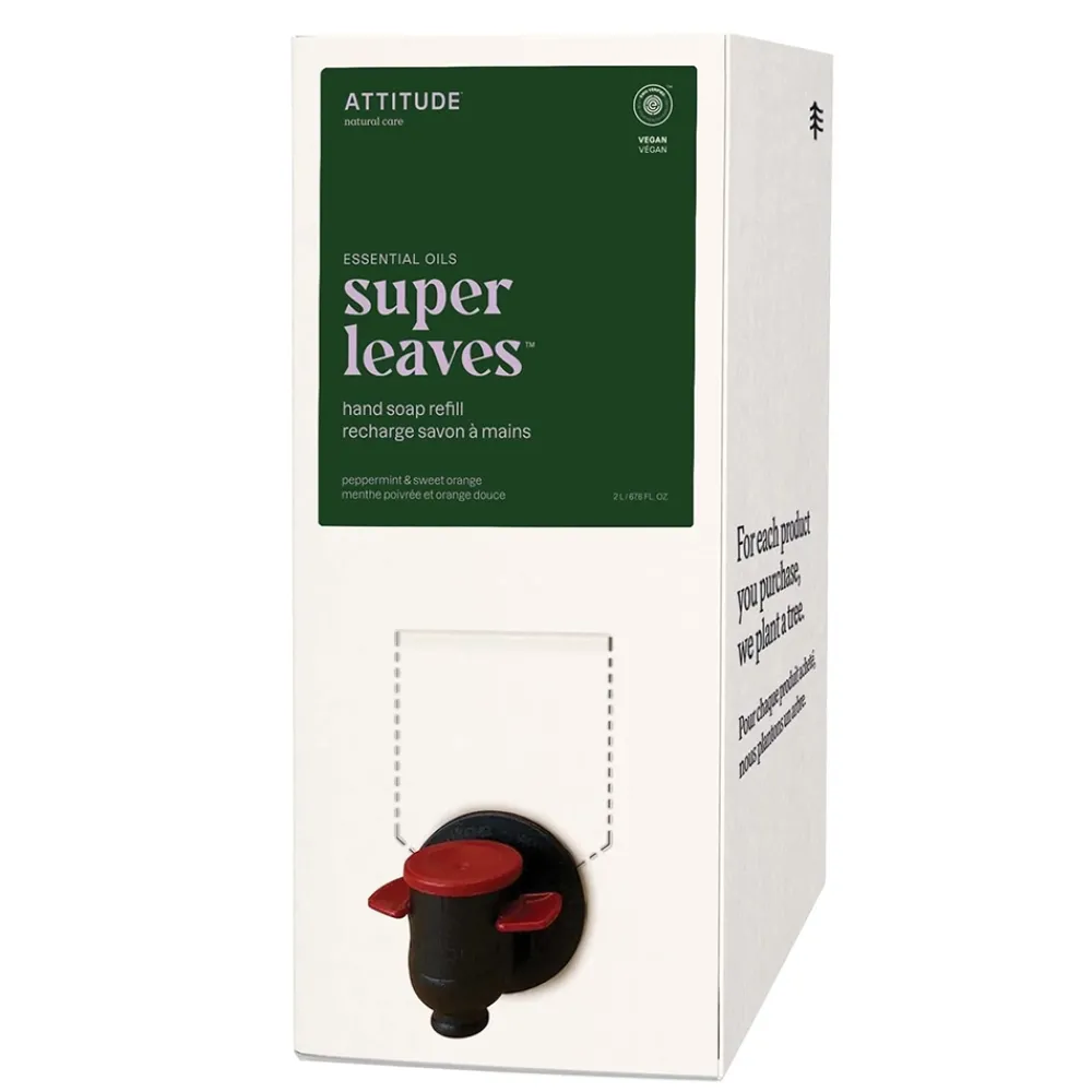 ATTITUDE Hand- / Lichaamszeep>Refill - Handzeep - Pepermunt & Zoete Sinaasappel - 2000ml