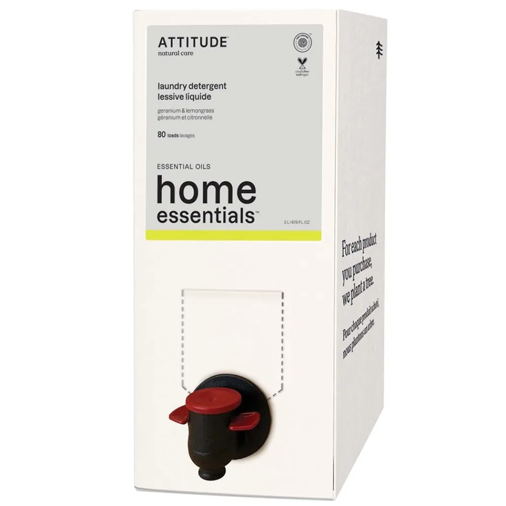 ATTITUDE Wasmachine|Wasmachine En Vaatwasser>Refill - Wasmiddel - Geranium & Citroengras - 2000ml