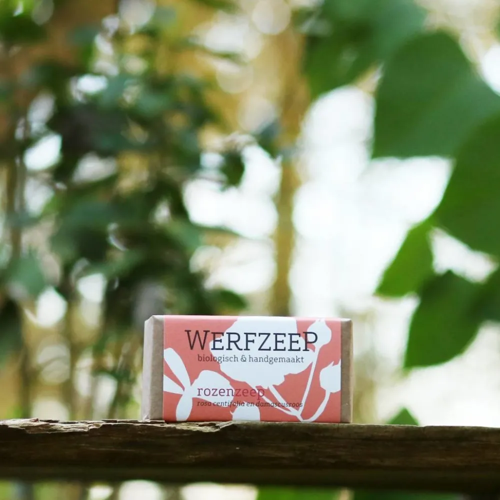 Werfzeep Hand- / Lichaamszeep|Bad En Douche>Rozenzeep - 100gr Biologische Zeep