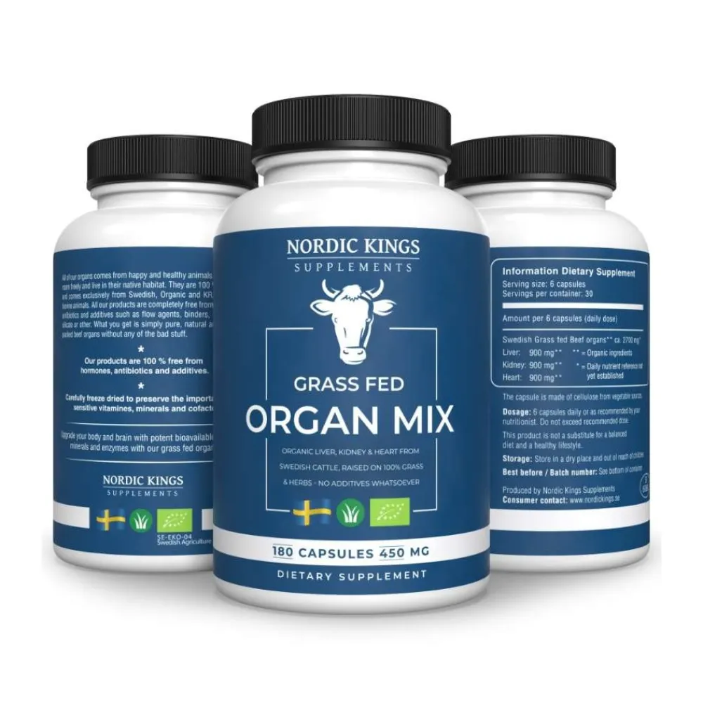 Nordic Kings Specials>Runder Orgaan Mix - 500mg - 180 caps - BIO
