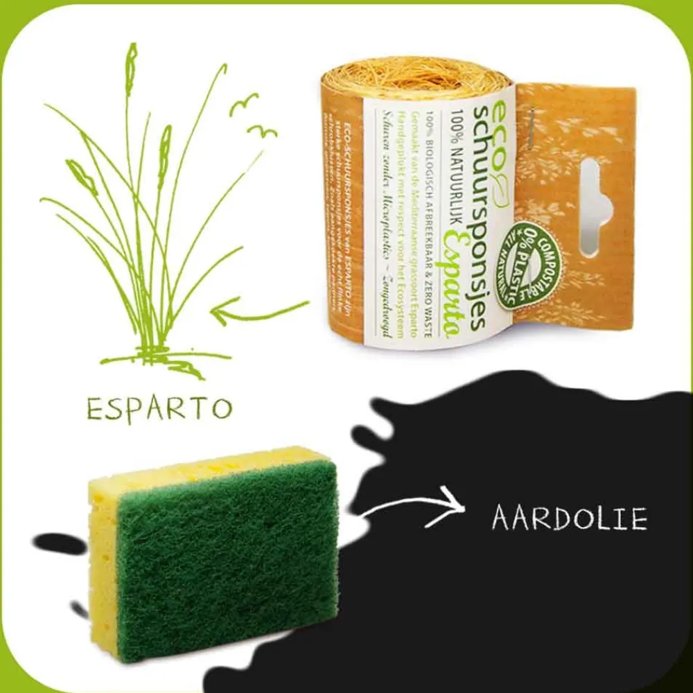 Eco-schuursponsjes Afwassponsjes, Doekjes En Borstels|Afwasborstels, Doekjes En Sponsjes>Schuurspons ESPARTO