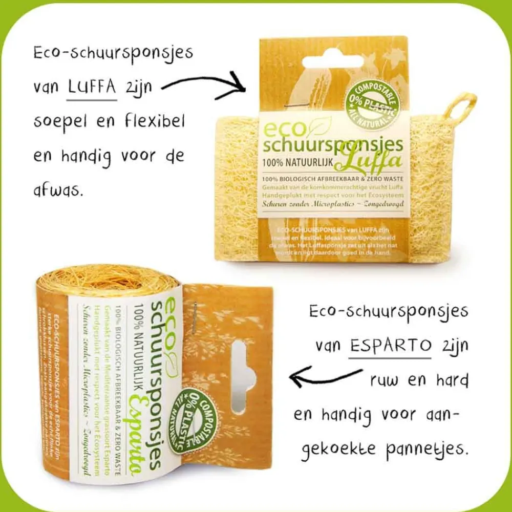 Eco-schuursponsjes Afwassponsjes, Doekjes En Borstels|Afwasborstels, Doekjes En Sponsjes>Schuurspons ESPARTO