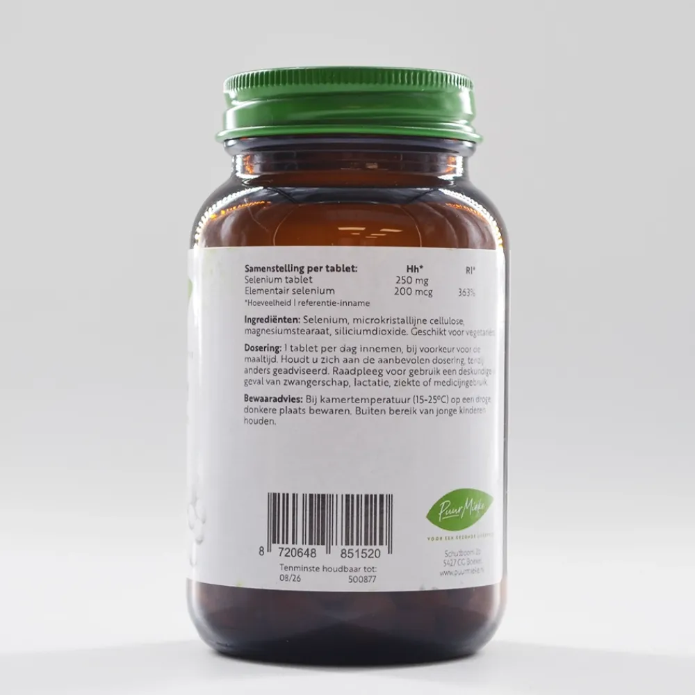 Puur Mieke Vruchtbaarheid|Immuunsysteem>Selenium - 250mg - 100 tabletten