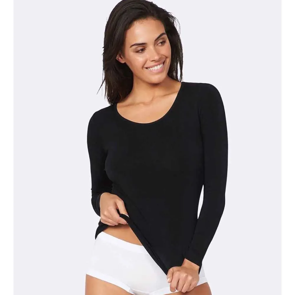 Boody Shirts>Shirt met Lange Mouwen - Zwart