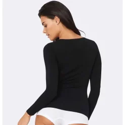 Boody Shirts>Shirt met Lange Mouwen - Zwart