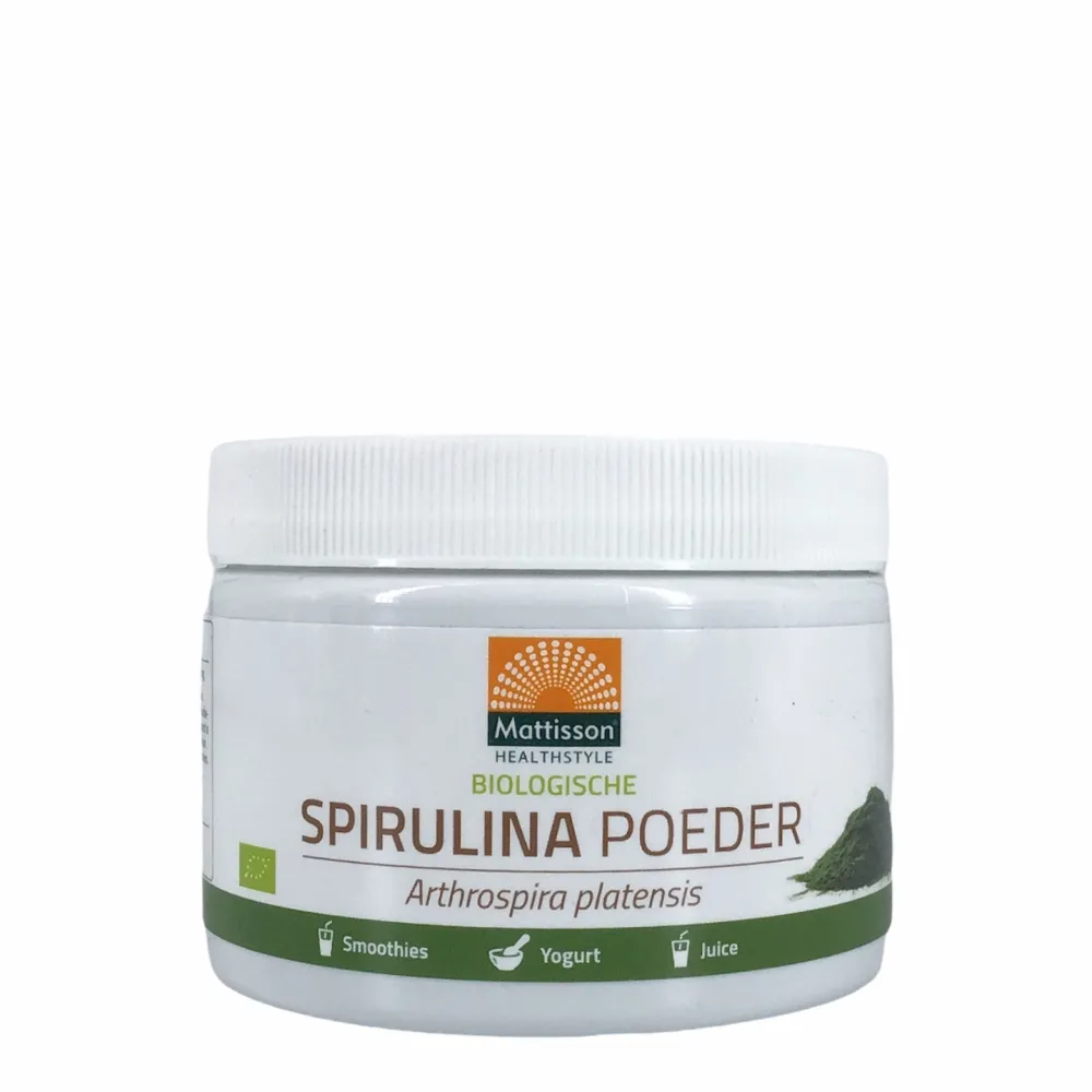 Mattisson Algen En Zee>Spirulina Poeder - Arthrospira platensis - 125g - BIO