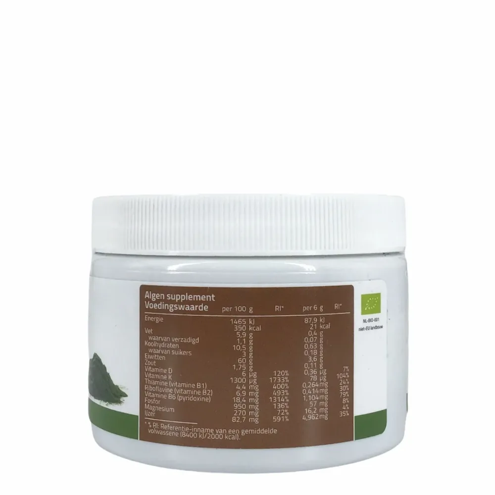 Mattisson Algen En Zee>Spirulina Poeder - Arthrospira platensis - 125g - BIO