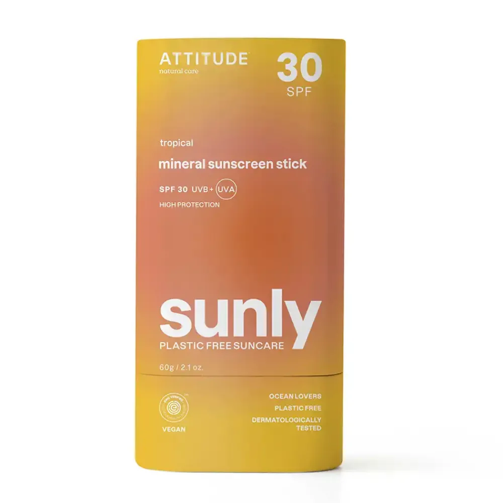 ATTITUDE Zonnebrand>Sunly Zonnebrandstick SPF30 - Tropisch - 60g