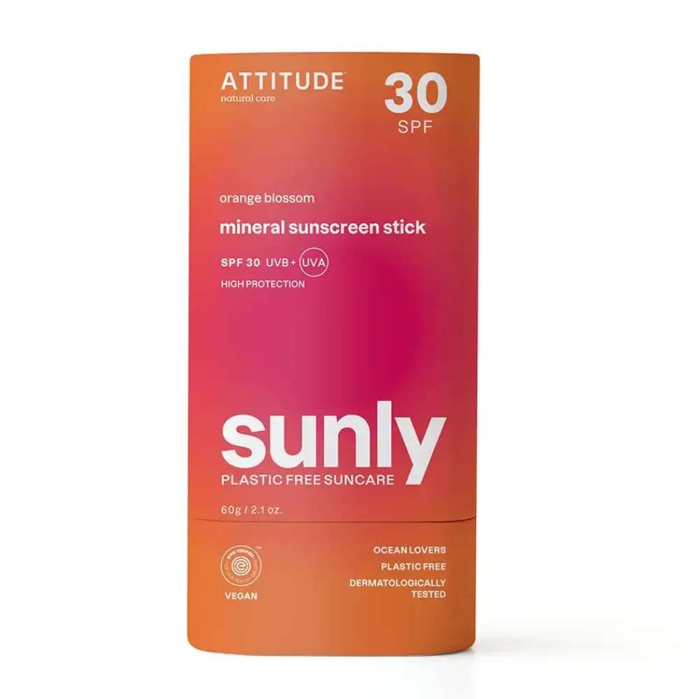 ATTITUDE Zonnebrand>Sunly Zonnebrandstick SPF30 - Oranjebloesem - 60g