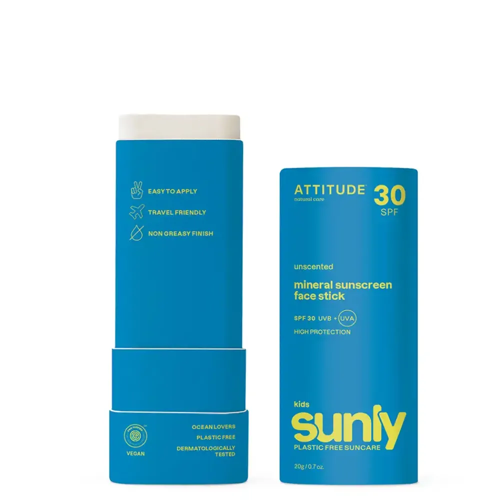 ATTITUDE Zonnebrand|Zonbescherming>Sunly Zonnebrandstick SPF30 KIDS - Ongeparfumeerd
