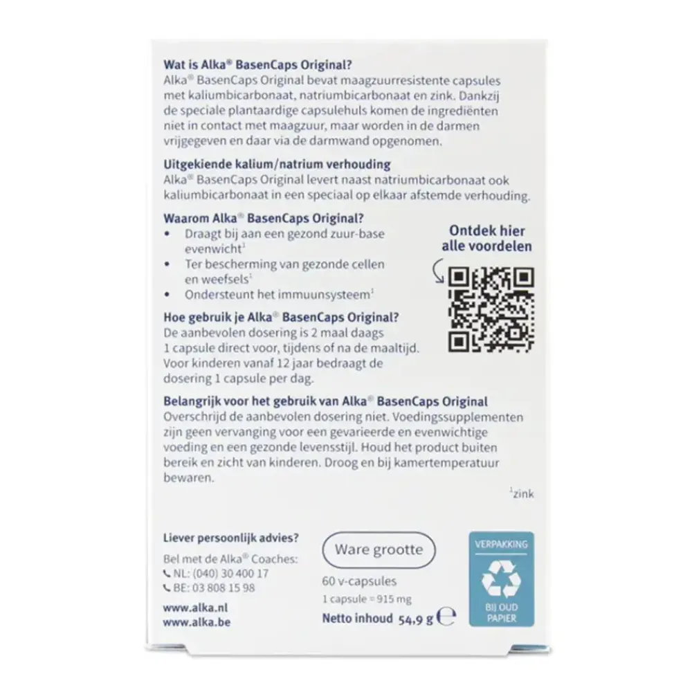 Alka Ontzuren|Ontzuringsproducten>Tabs Original - 60 capsules