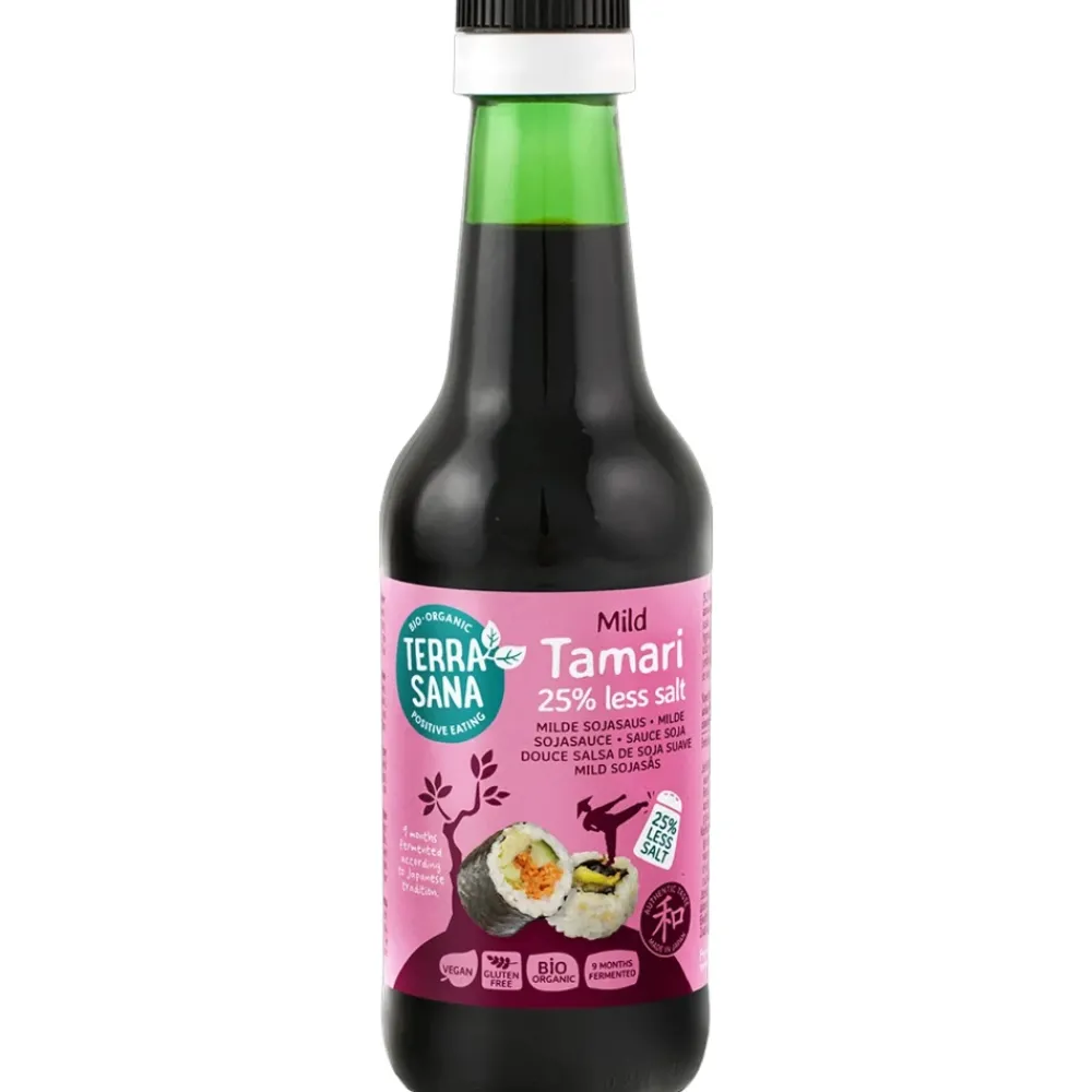 Terrasana Sushi Producten|Tamari & Aminos>Tamari mild 25% minder zout - 250ml - BIO