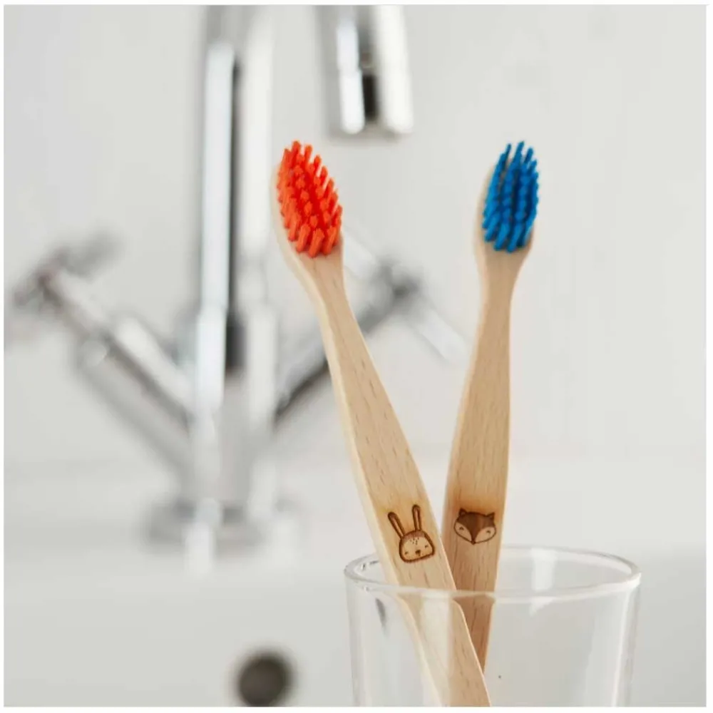 ecoLiving Baby & Kind|Mondverzorging/Tandenborstel>Tandenborstel voor Kinderen - Vos - Oranje